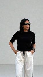 PULL MANICA 3/4 NERA