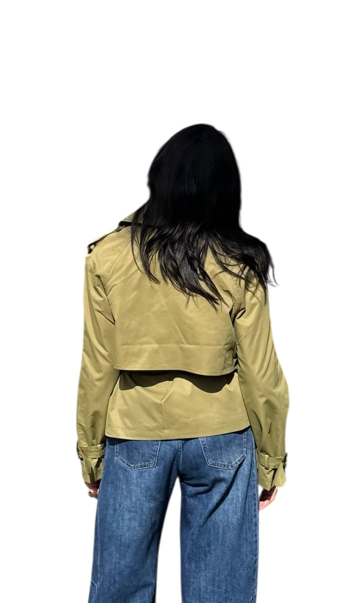 TRENCH VERA VERDE MILITARE MIS L