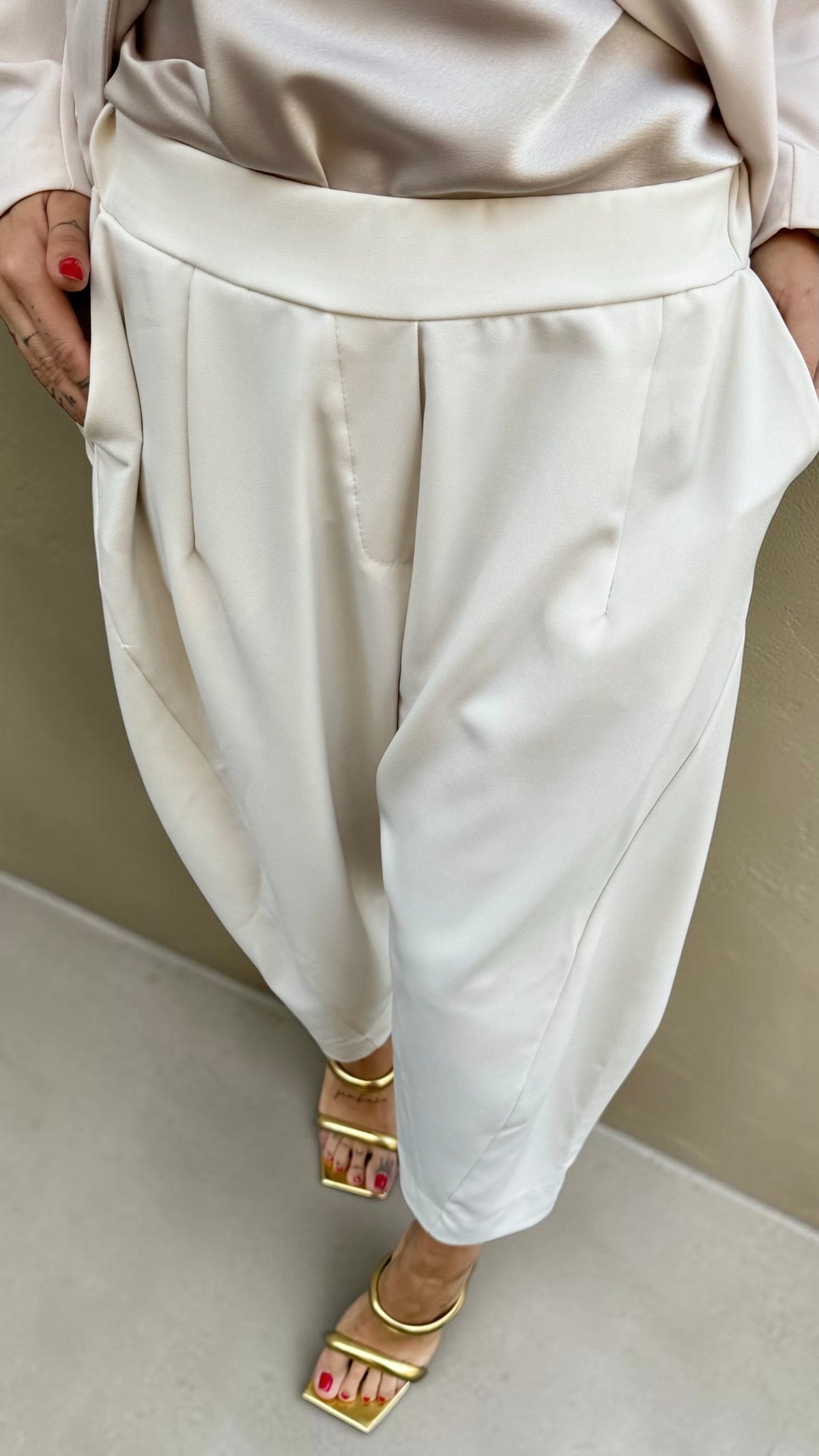 PANTALONE OVETTO ELISA PANNA