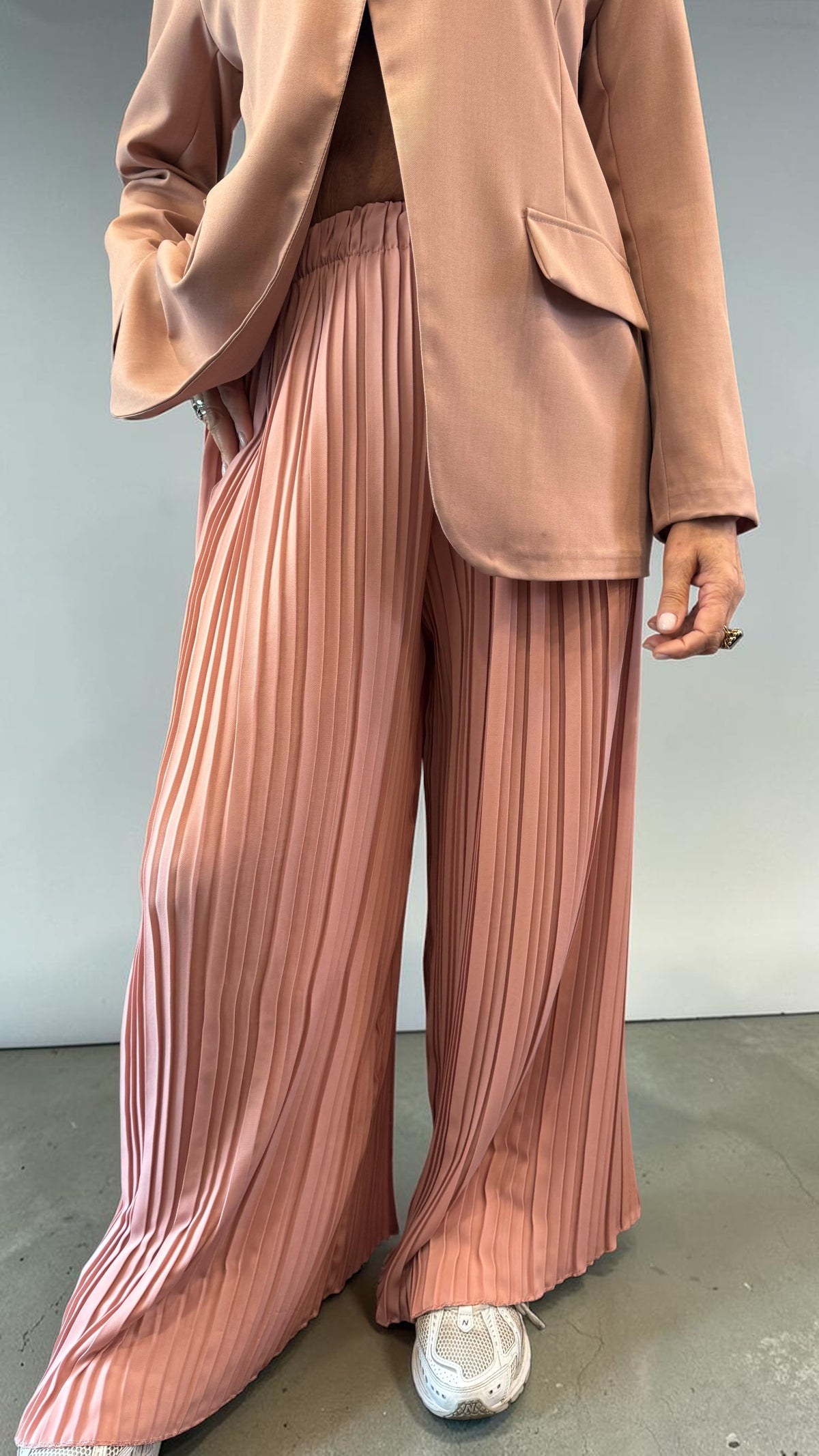 PANTALONE PLISSE' ROSA CIPRIA