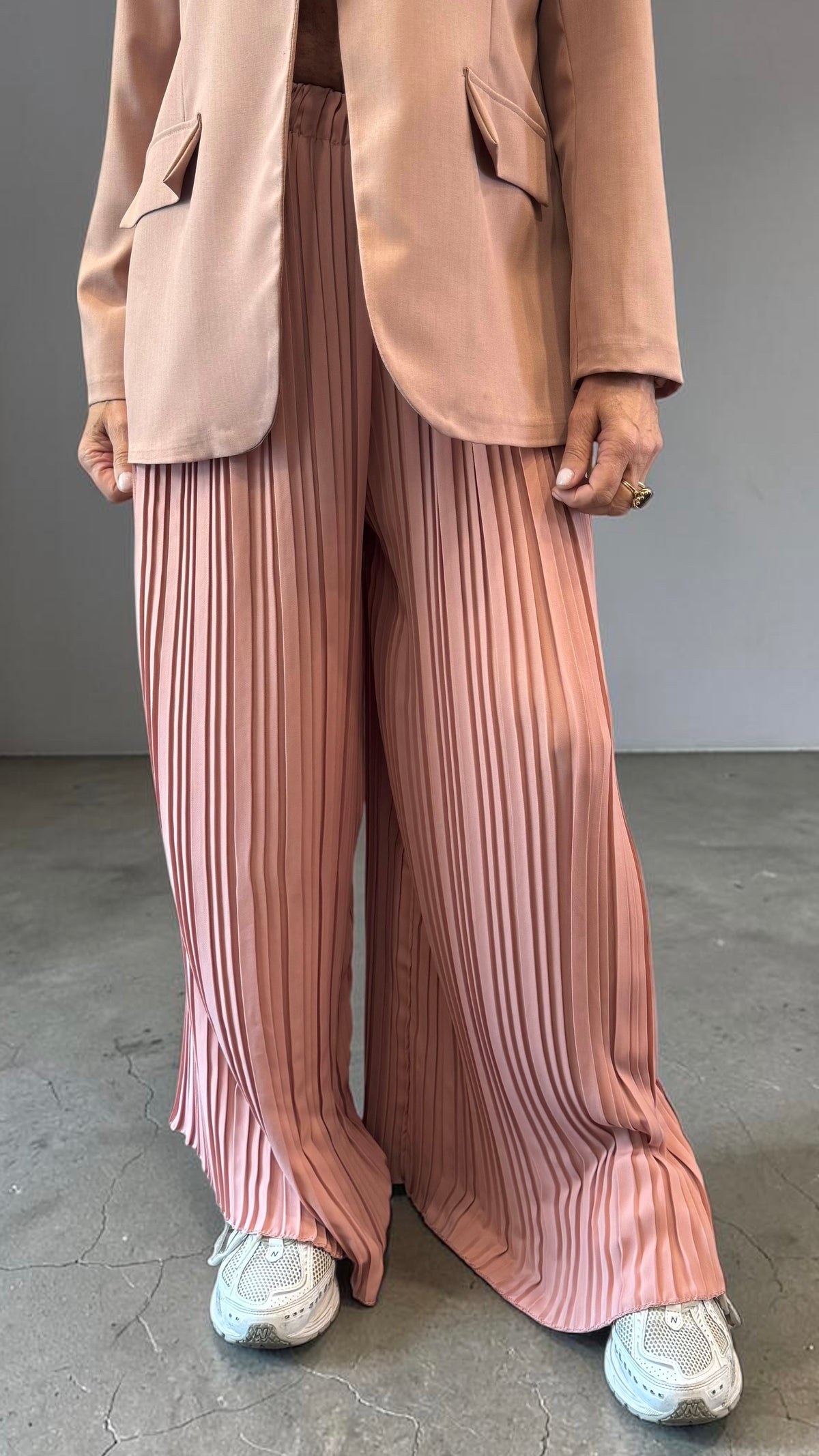 PANTALONE PLISSE' ROSA CIPRIA
