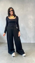 PANTALONE PLISSE' NERO