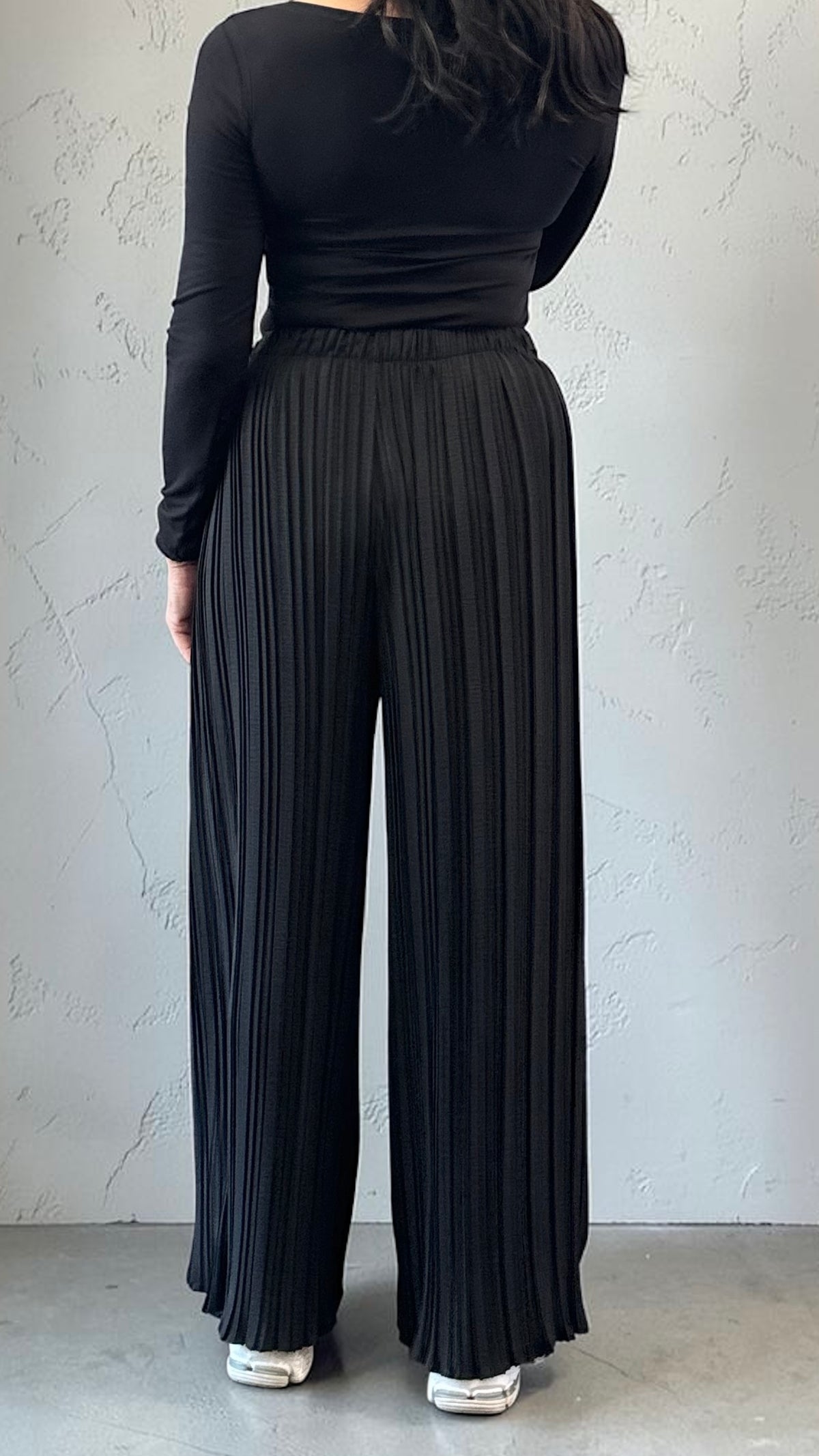 PANTALONE PLISSE' NERO