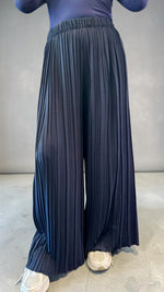 PANTALONE PLISSE' BLU