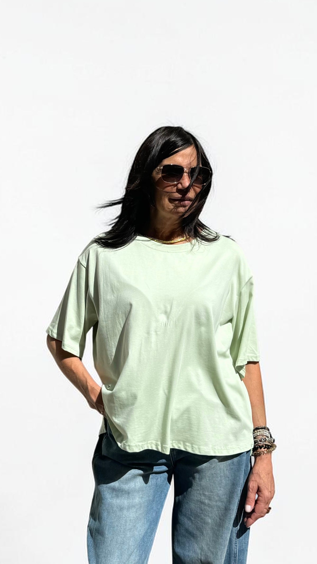 T-SHIRT EVELIN VERDE ACQUA