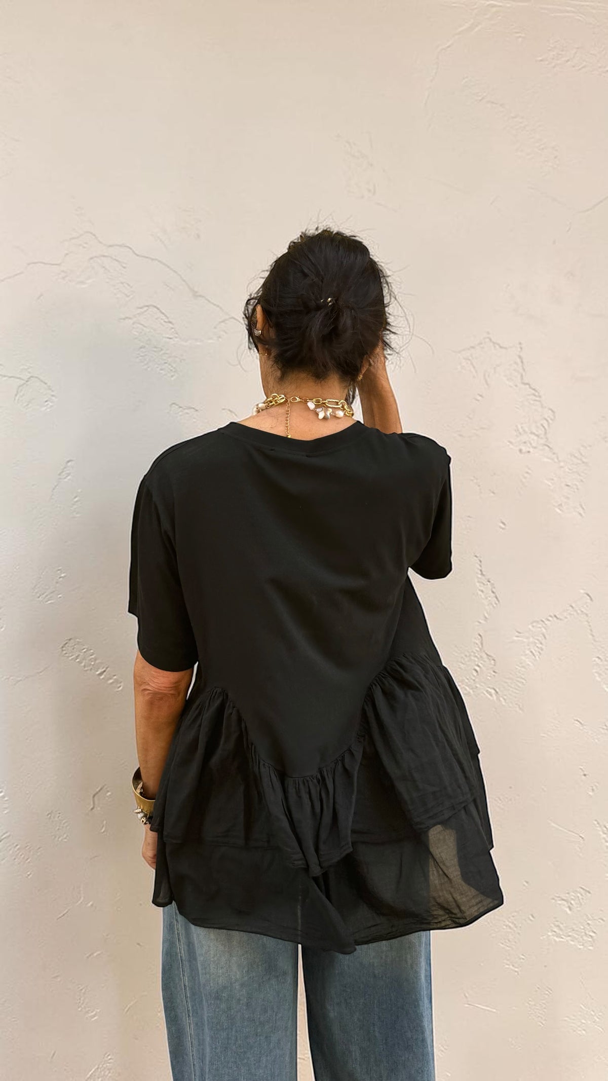 T-SHIRT VOLANT NERA