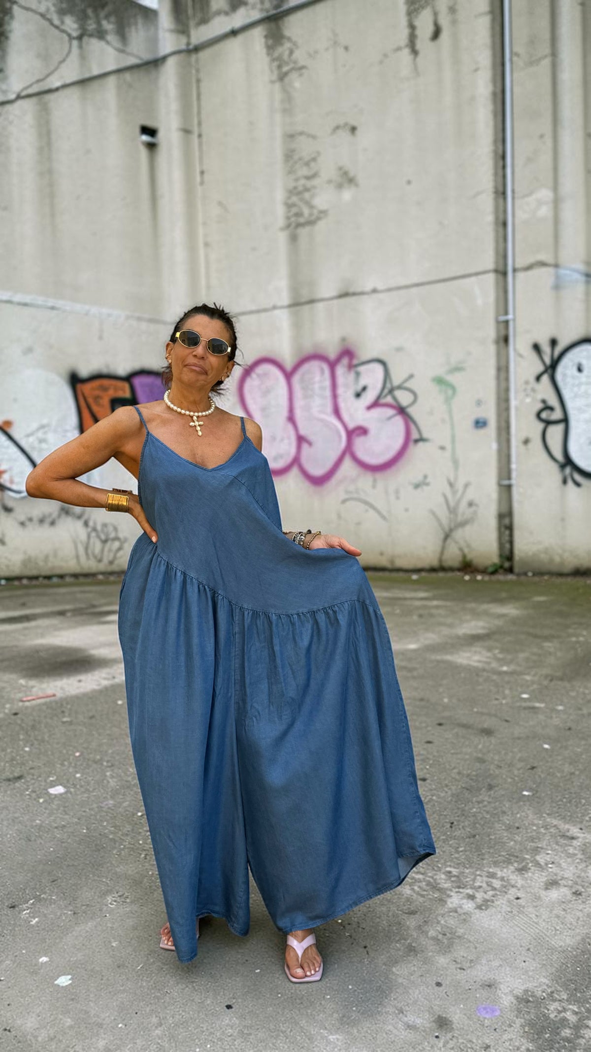 JUMPSUIT IN LIGHT JEANS