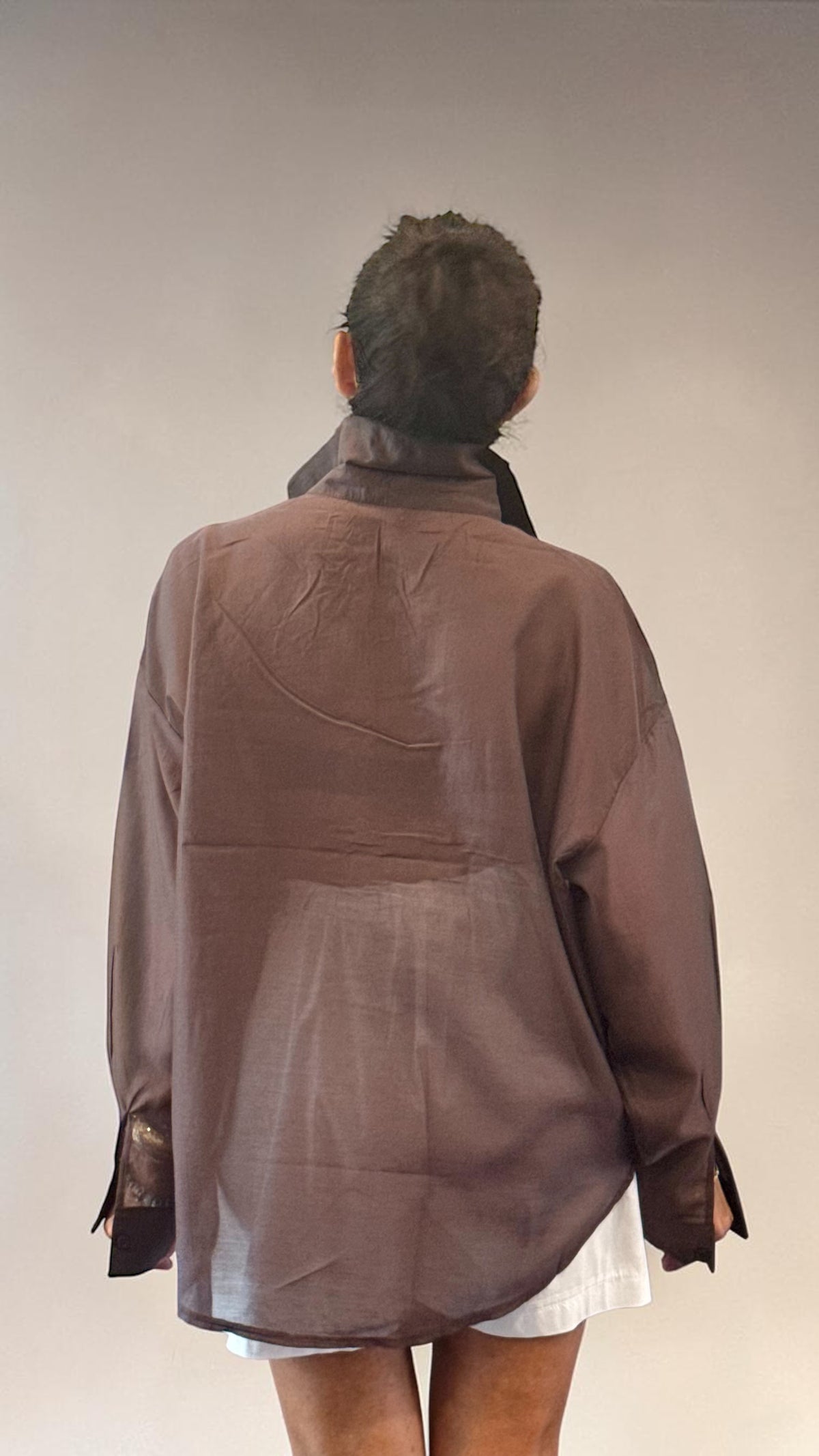 CAMICIA VELO CIOCCOLATO