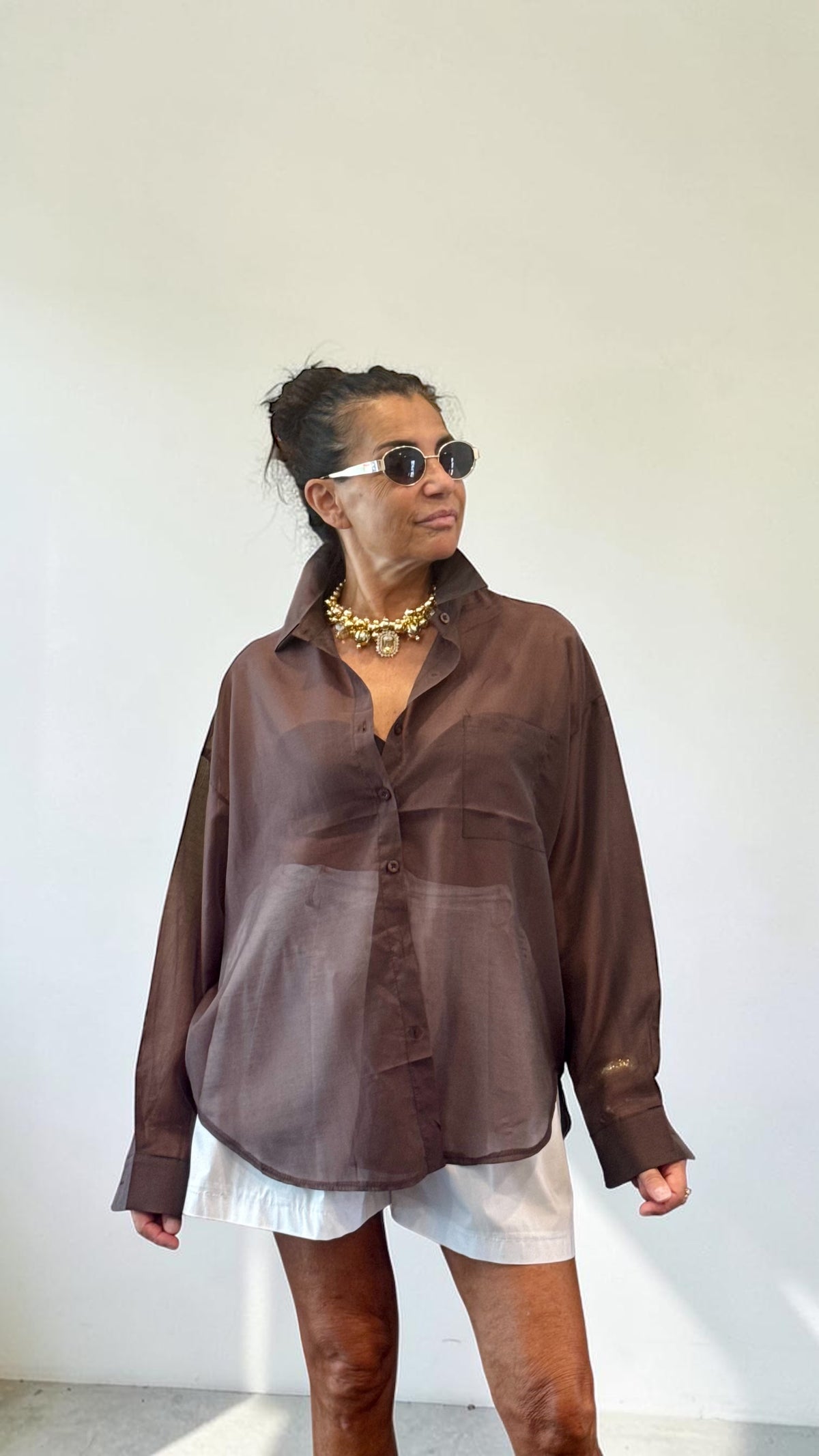 CAMICIA VELO CIOCCOLATO
