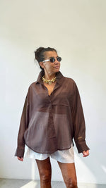 CAMICIA VELO CIOCCOLATO