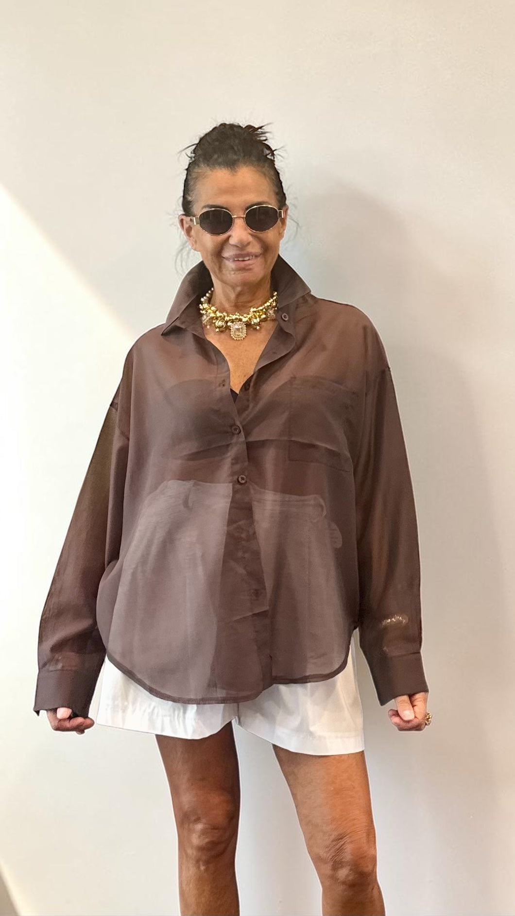 CAMICIA VELO CIOCCOLATO