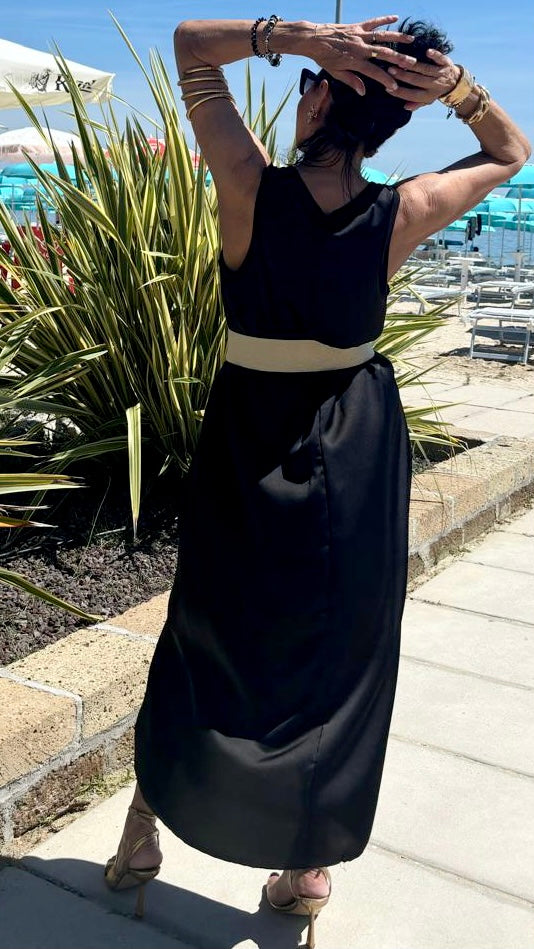 ABITO SATIN NERO